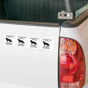 Mit einem deutschen Hirten ist das Leben besser Autoaufkleber