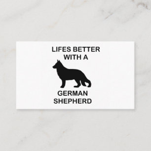 Mit einem deutschen Hirten ist das Leben besser Visitenkarte