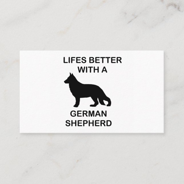 Mit einem deutschen Hirten ist das Leben besser Visitenkarte (Vorderseite)