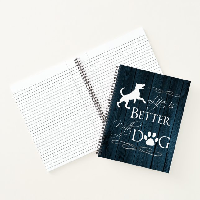 Mit einem Dog-Notebook ist das Leben besser - Blau Notizbuch (Innenseite)