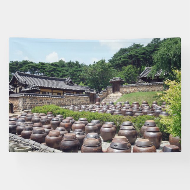 Mit einem Foto von Südkorea entworfen, bedruckt Banner (Horizontal)