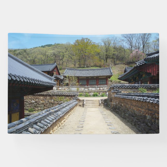 Mit einem Foto von Südkorea entworfen, bedruckt Banner (Horizontal)