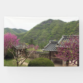 Mit einem Foto von Südkorea entworfen, bedruckt Banner