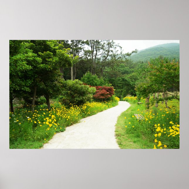 Mit einem Foto von Südkorea entworfen, bedruckt Poster (Vorne)