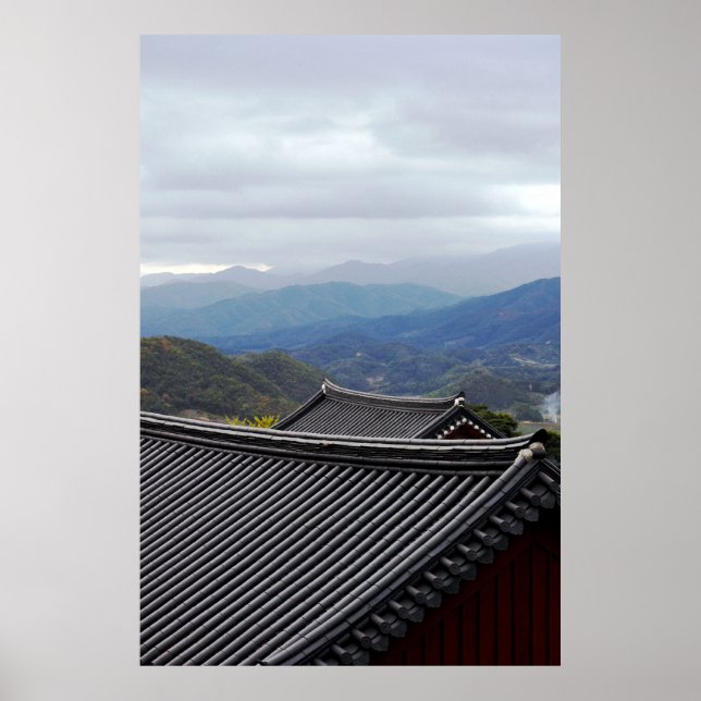 Mit einem Foto von Südkorea entworfen, bedruckt Poster (Vorne)