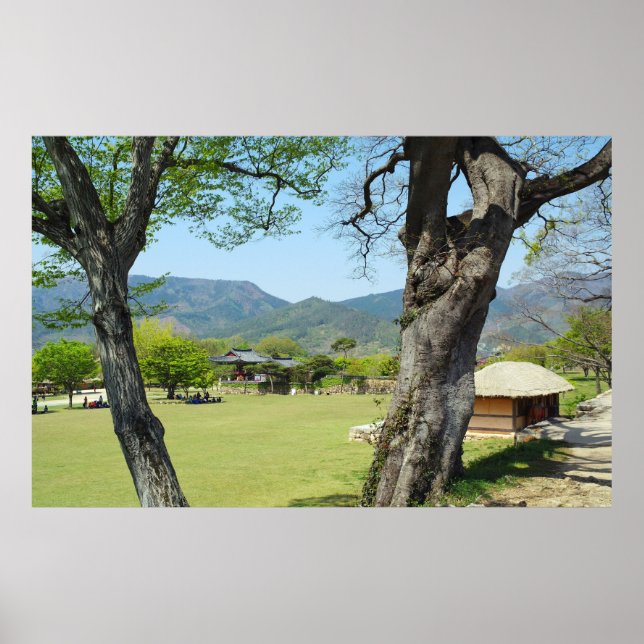 Mit einem Foto von Südkorea entworfen, bedruckt Poster (Vorne)