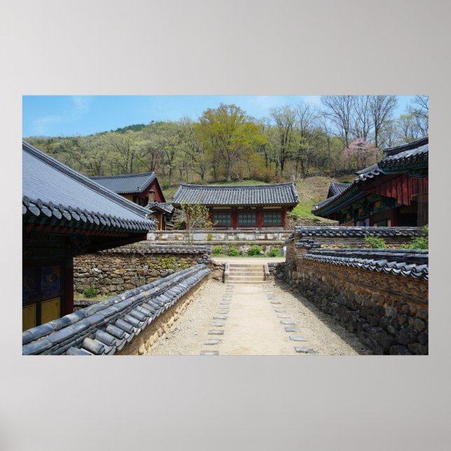 Mit einem Foto von Südkorea entworfen, bedruckt Poster (Vorne)