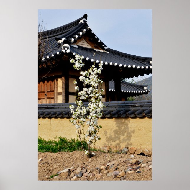 Mit einem Foto von Südkorea entworfen, bedruckt Poster (Vorne)