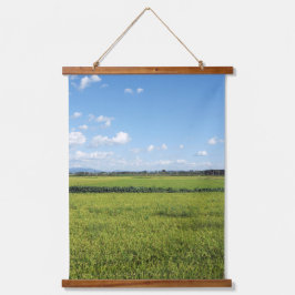 Mit einem Foto von Südkorea, Vertica Wandteppich Mit Holzrahmen