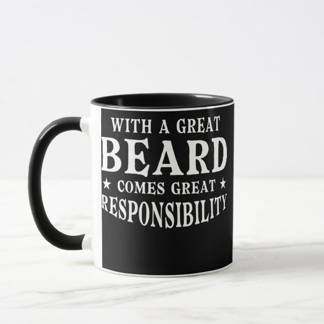 Mit einem großen Bart kommt große Verantwortung Tasse (Links)