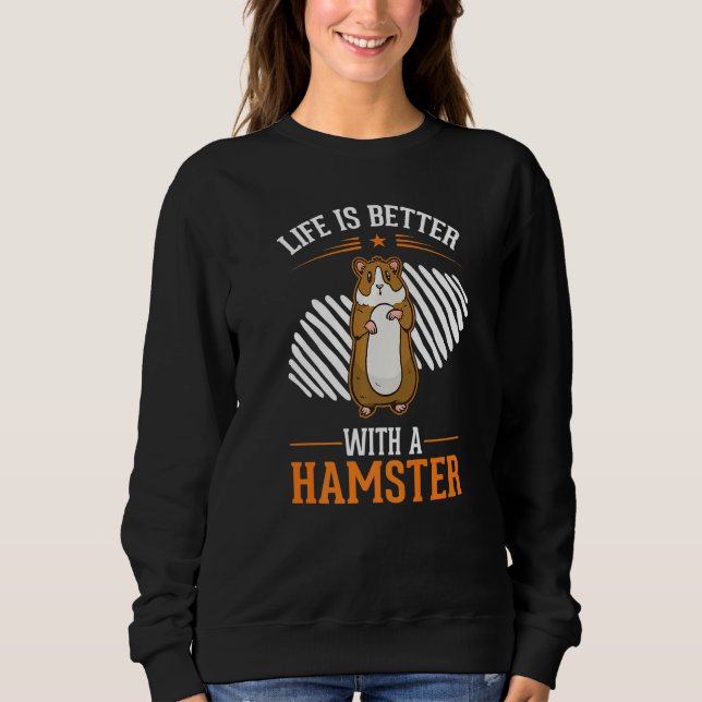 mit einem Hamsterrad Hamster Sweatshirt (Vorderseite)