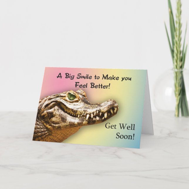 Mit einem Lächelnden Alligator eine gute Karte erh (Vorderseite)