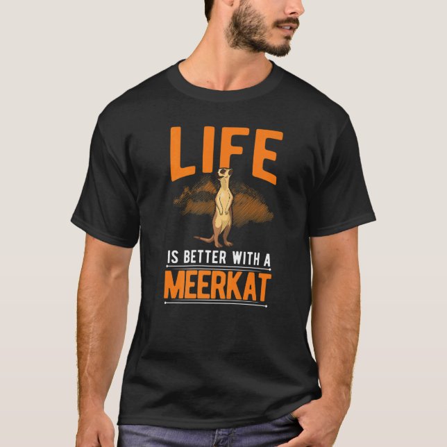 mit einem Meerkat T-Shirt (Vorderseite)