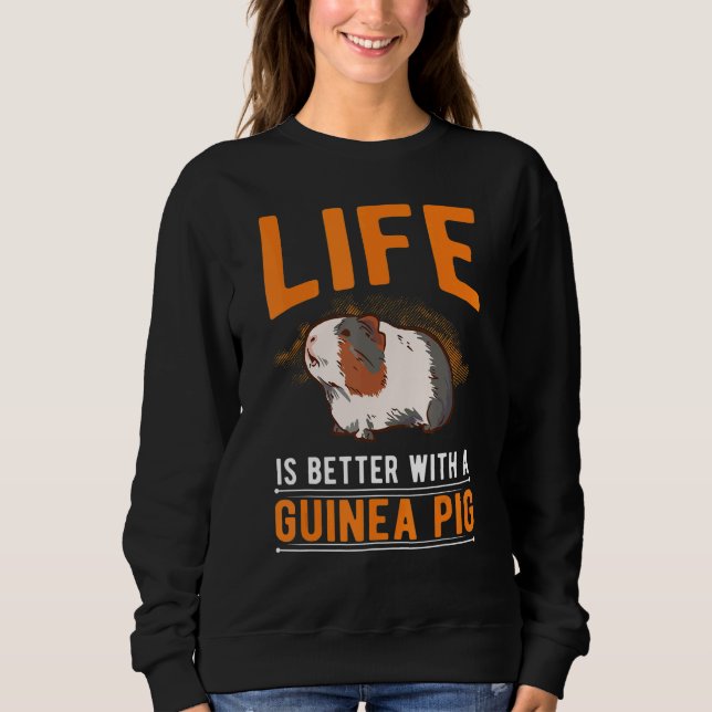 mit einem Meerschweinchen Sweatshirt (Vorderseite)