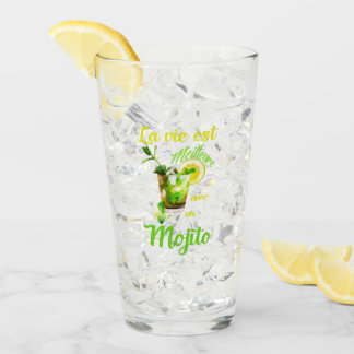 Mit einem Mojito ist das Leben besser Glas