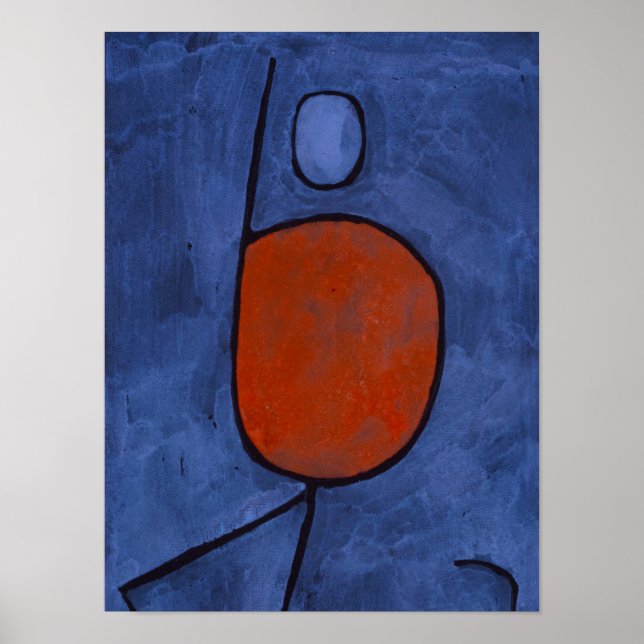 Mit einem Regenschirm, 1939 von Paul Klee Poster (Vorne)