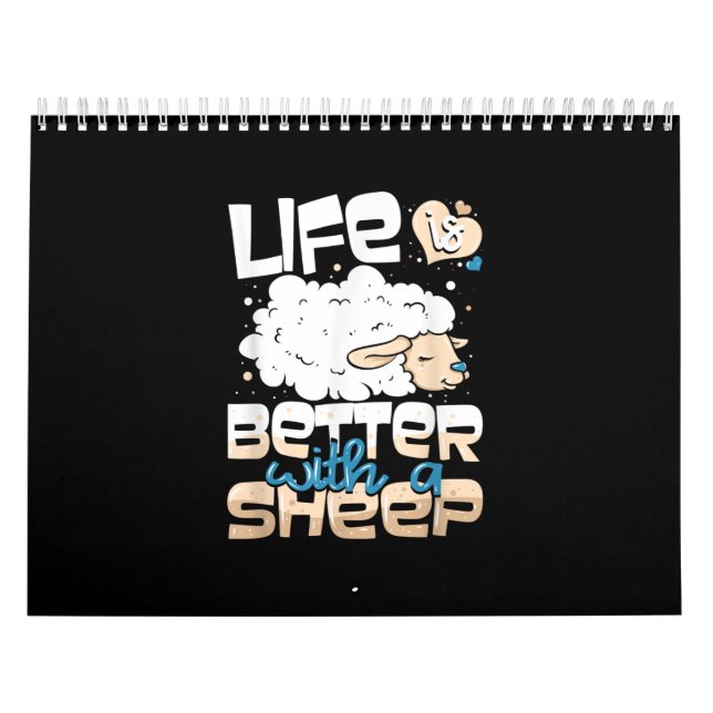 Mit einem Schaf ist das Leben besser. | Geschenk f Kalender (Titelbild)