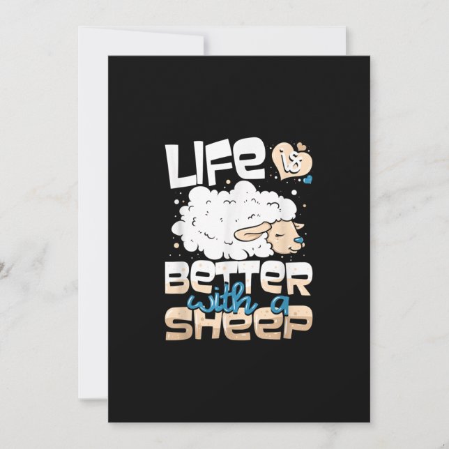 Mit einem Schaf ist das Leben besser. | Geschenk v (Vorderseite)