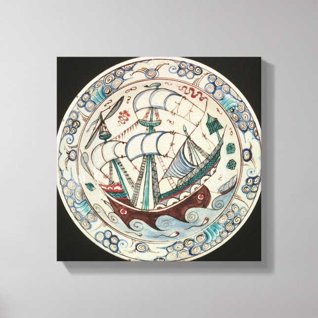 mit einem Schiff gemalt Leinwanddruck (Vorderseite)