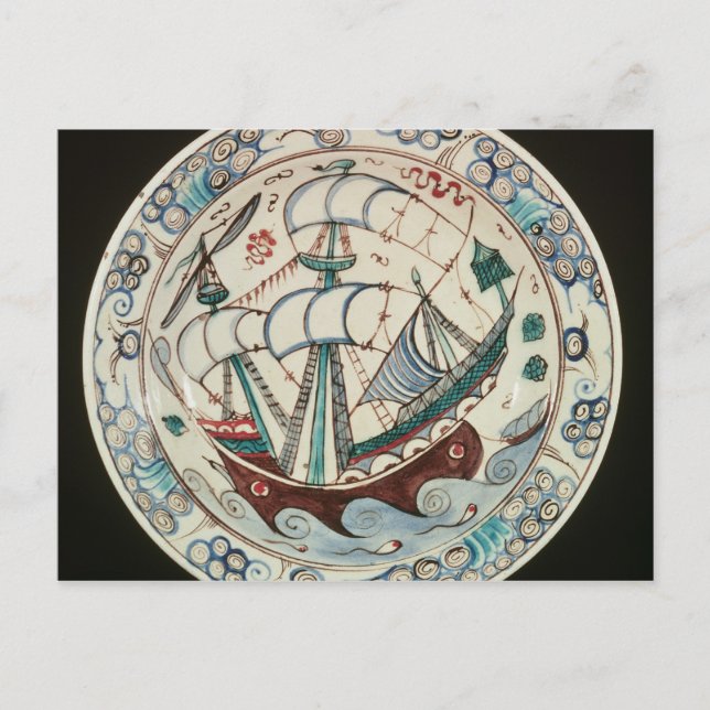 mit einem Schiff gemalt Postkarte (Vorderseite)