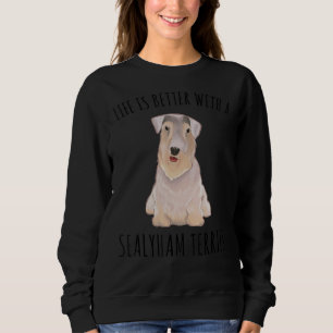 Mit einem Sealyham Terrier Dog Sweatshirt