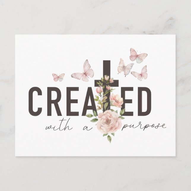 Mit einem Zweck erstellt Postkarte (Vorderseite)