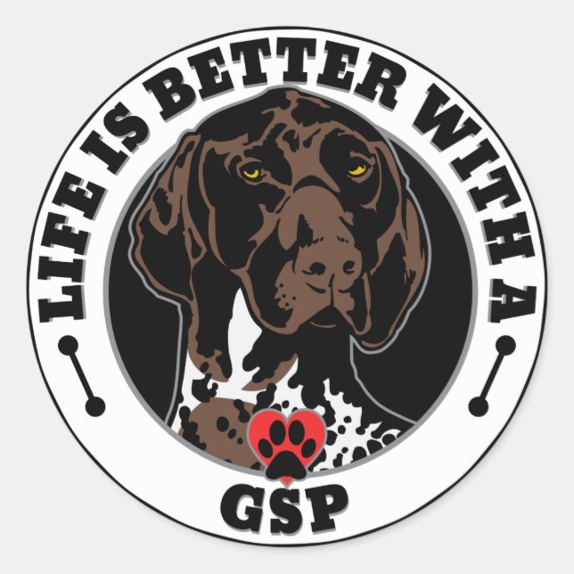Mit einer APS-Hundezucht ist das Leben besser Runder Aufkleber (Vorderseite)