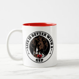 Mit einer APS-Hundezucht ist das Leben besser Zweifarbige Tasse