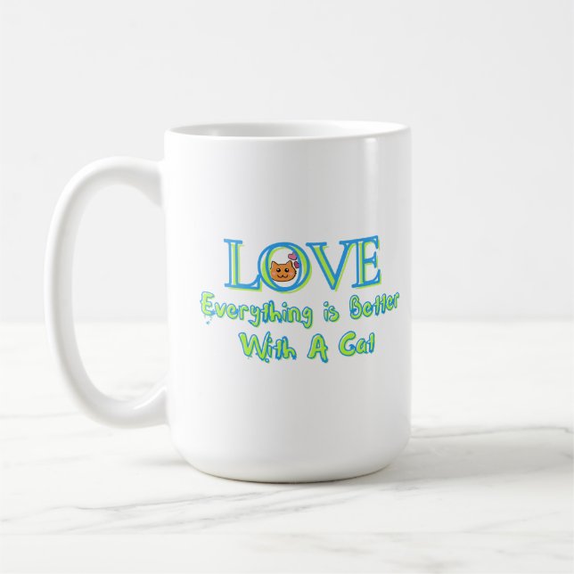 Mit einer Katze ist alles besser Kaffeetasse (Links)