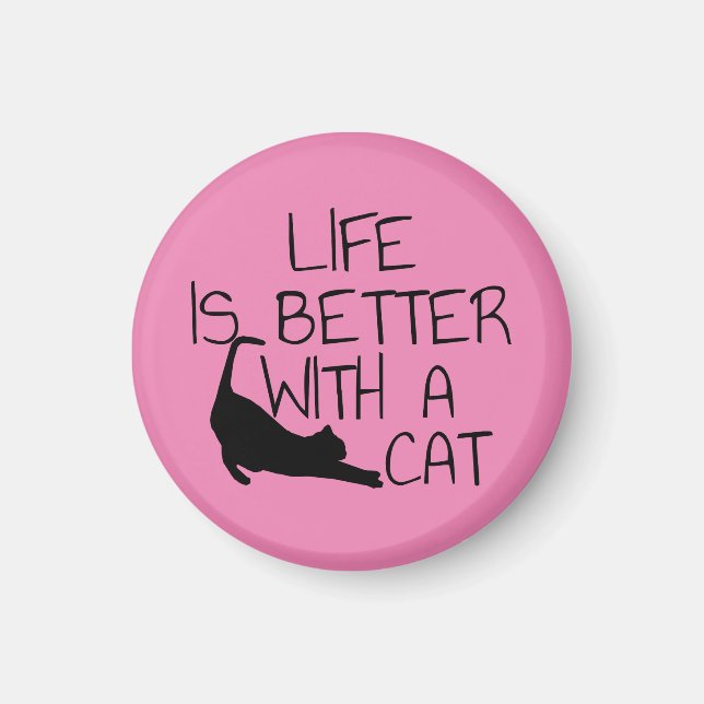 Mit einer Katze ist das Leben besser Magnet (Vorne)