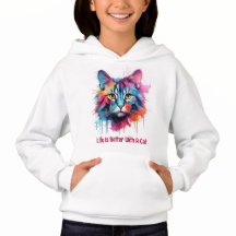 Mit einer Katze ist das Leben besser. Niedliche fa