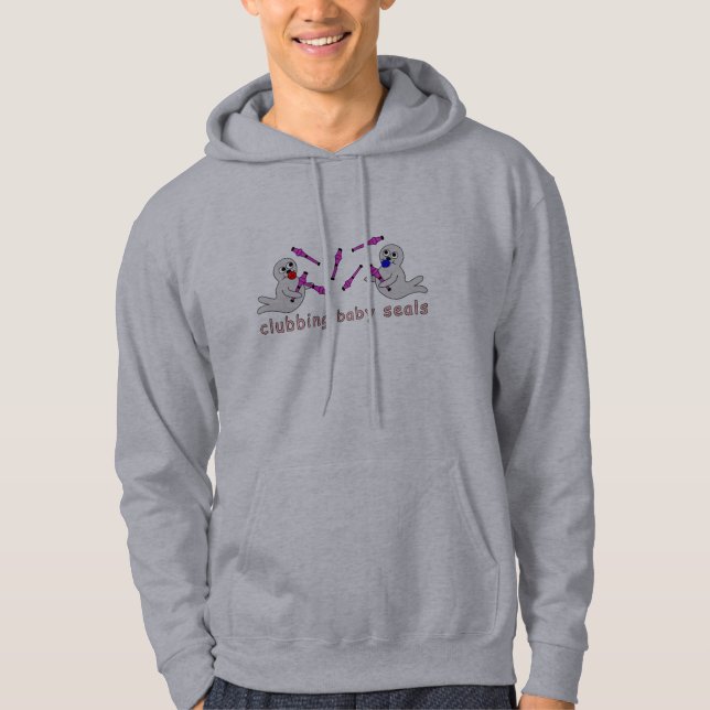 Mit einer Keule schlagen des Baby-Siegels Hoodie (Vorderseite)
