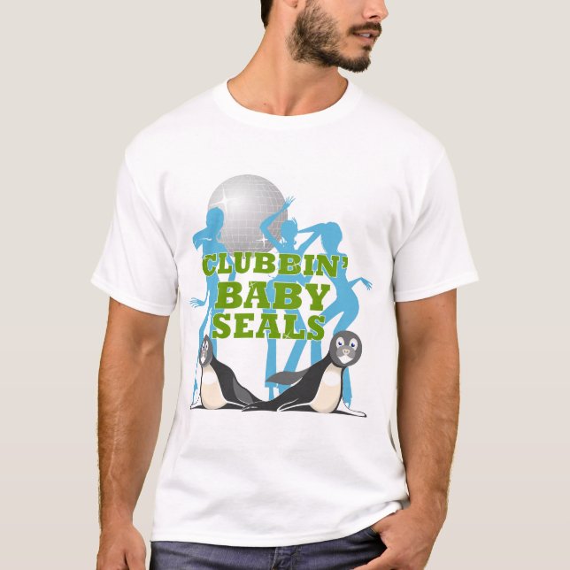 Mit einer Keule schlagen des Baby-Siegels T-Shirt (Vorderseite)