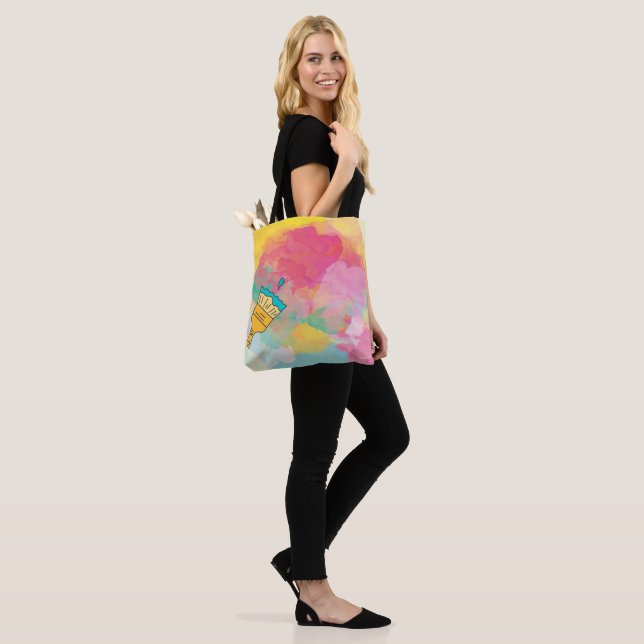 mit einer Pinselspitze bemalt Tasche (Am Model)
