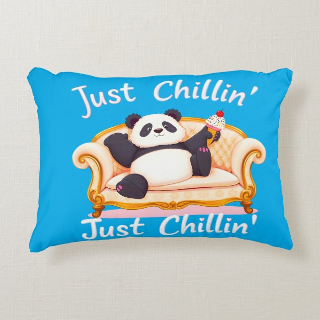 Mit Eis ruhig und einfach Chillin behalten Dekokissen (Vorderseite)