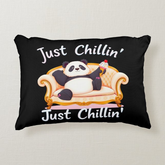 Mit Eis ruhig und einfach Chillin behalten Dekokissen (Vorderseite)