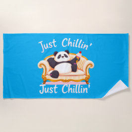 Mit Eis ruhig und einfach Chillin behalten Strandtuch