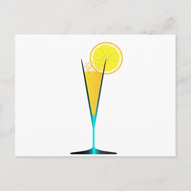 mit Eis und Zitronen Postkarte (Vorderseite)