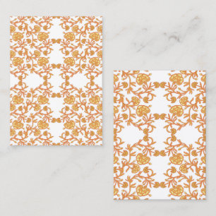 mit elegantem orangefarbenem und weißem Tapete Visitenkarte
