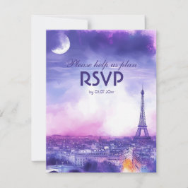 Mit Ernährungsangabe Amour Éternel RSVP-Karte RSVP Karte
