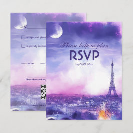 Mit Ernährungsangabe Amour Éternel RSVP-Karte RSVP Karte