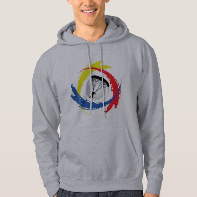 Mit Fallschirm abspringendes Tricolor Emblem Hoodie (Vorderseite)
