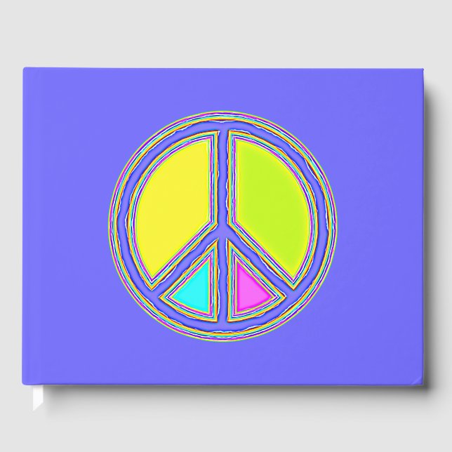 Mit Farben ausgefülltes FRIEDENSzeichen 1 Gästebuch (Vorderseite)