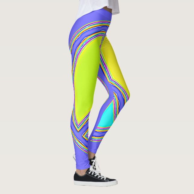 Mit Farben ausgefülltes FRIEDENSzeichen 1 Leggings (Rechts)