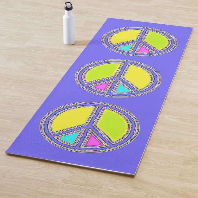 Mit Farben ausgefülltes FRIEDENSzeichen 1 Yogamatte (Beispiel)