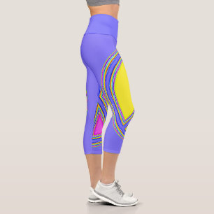 Mit Farben gefülltes PEACE-Zeichen 1 Capri Leggings