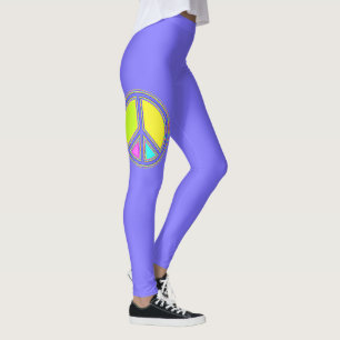 Mit Farben gefülltes PEACE-Zeichen 1 Leggings