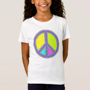 Mit Farben gefülltes PEACE-Zeichen 1 T-Shirt