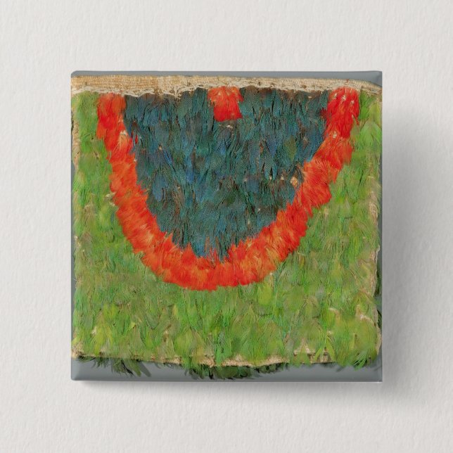 Mit Federn versehenes Kap Button (Vorderseite)