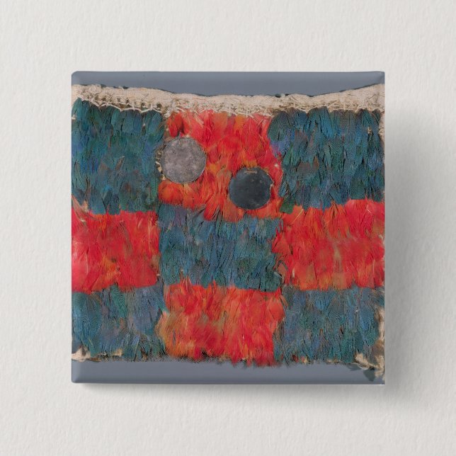 Mit Federn versehenes Kap Button (Vorderseite)